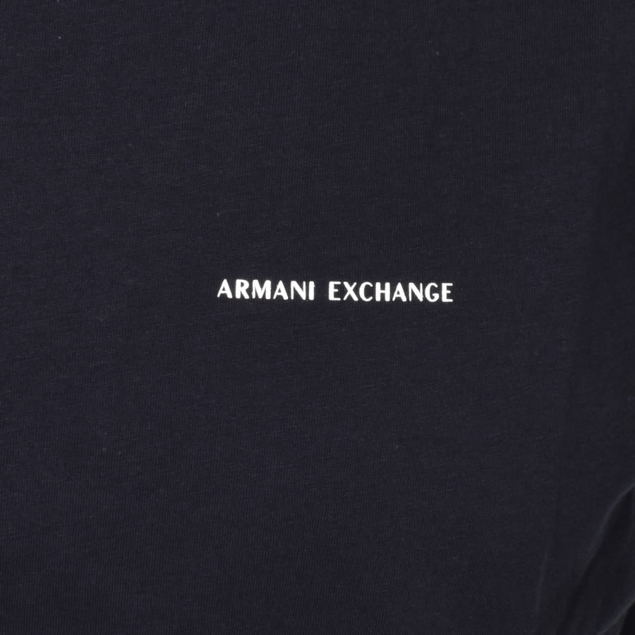 Alternative Image for ProductArmani Exchange Crew Neck Logo T Shirt Navy3